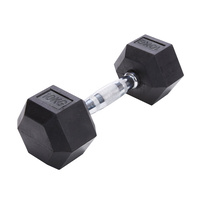 Fitquip 27.5kg Rubber Hex Dumbbell